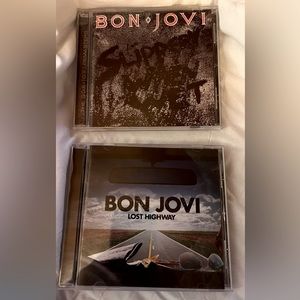 Bon Jovi Slippery When Wet CD and Lost Highway CD